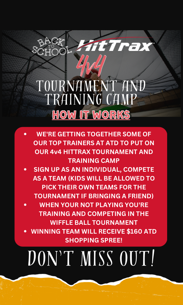 Back to School HitTrax Youth 4v4 Baseball Tournament and Training Camp - Session 2