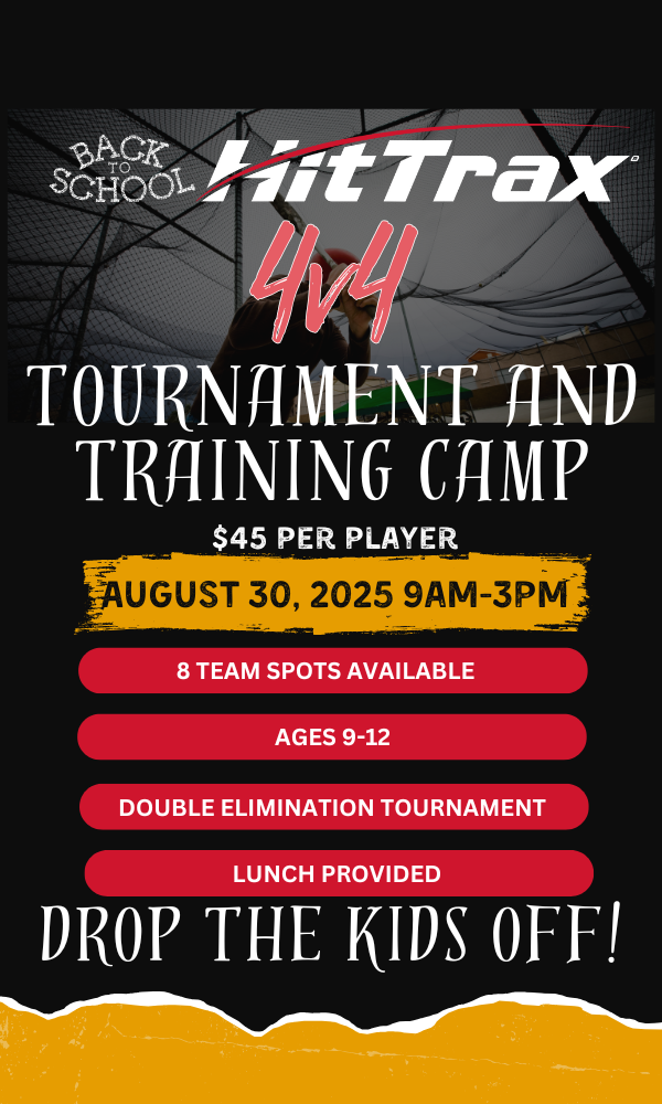 Back to School HitTrax Youth 4v4 Baseball Tournament and Training Camp - Session 2