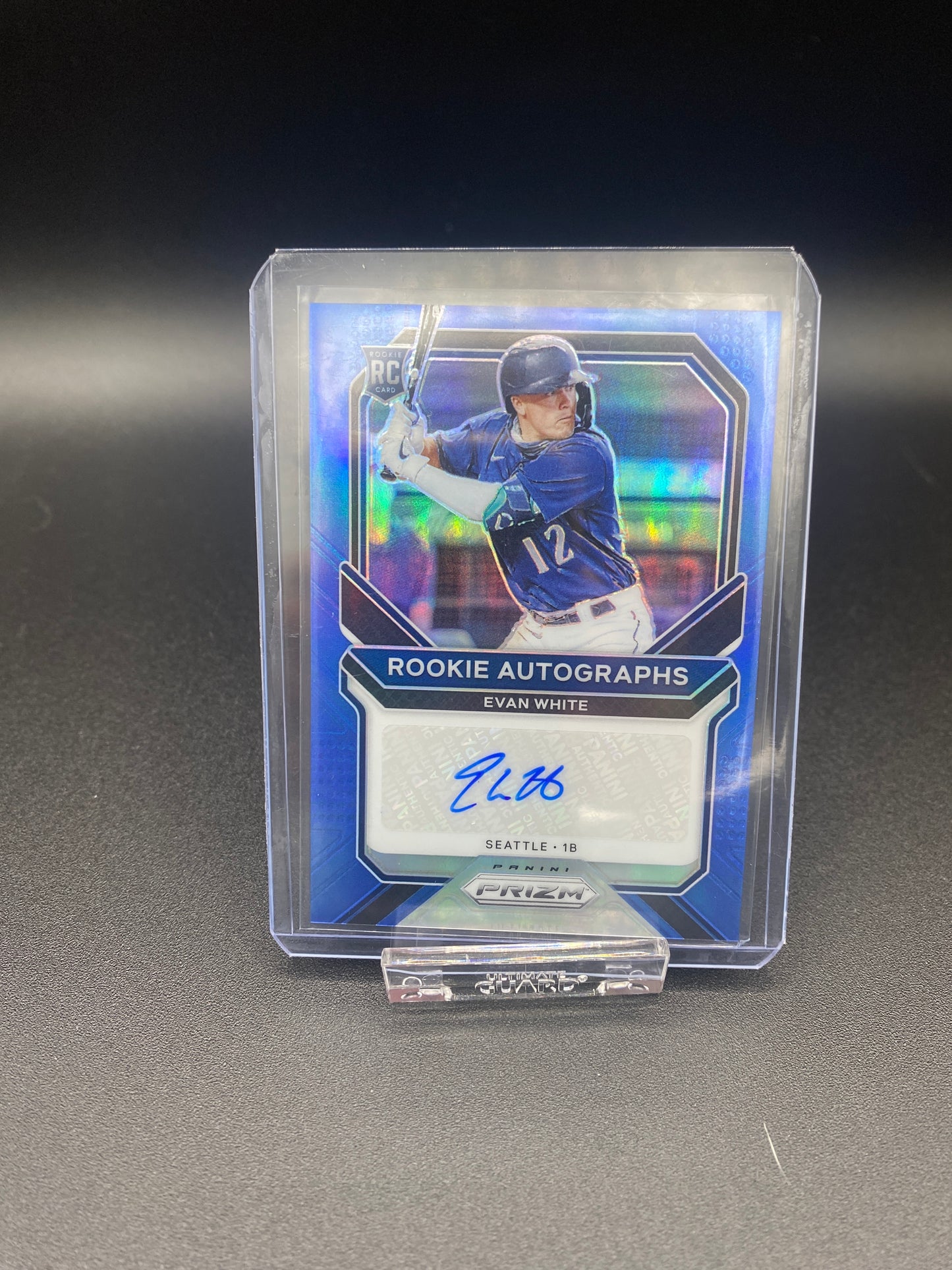 Evan White Panini Prizm rookie on card auto 25/50