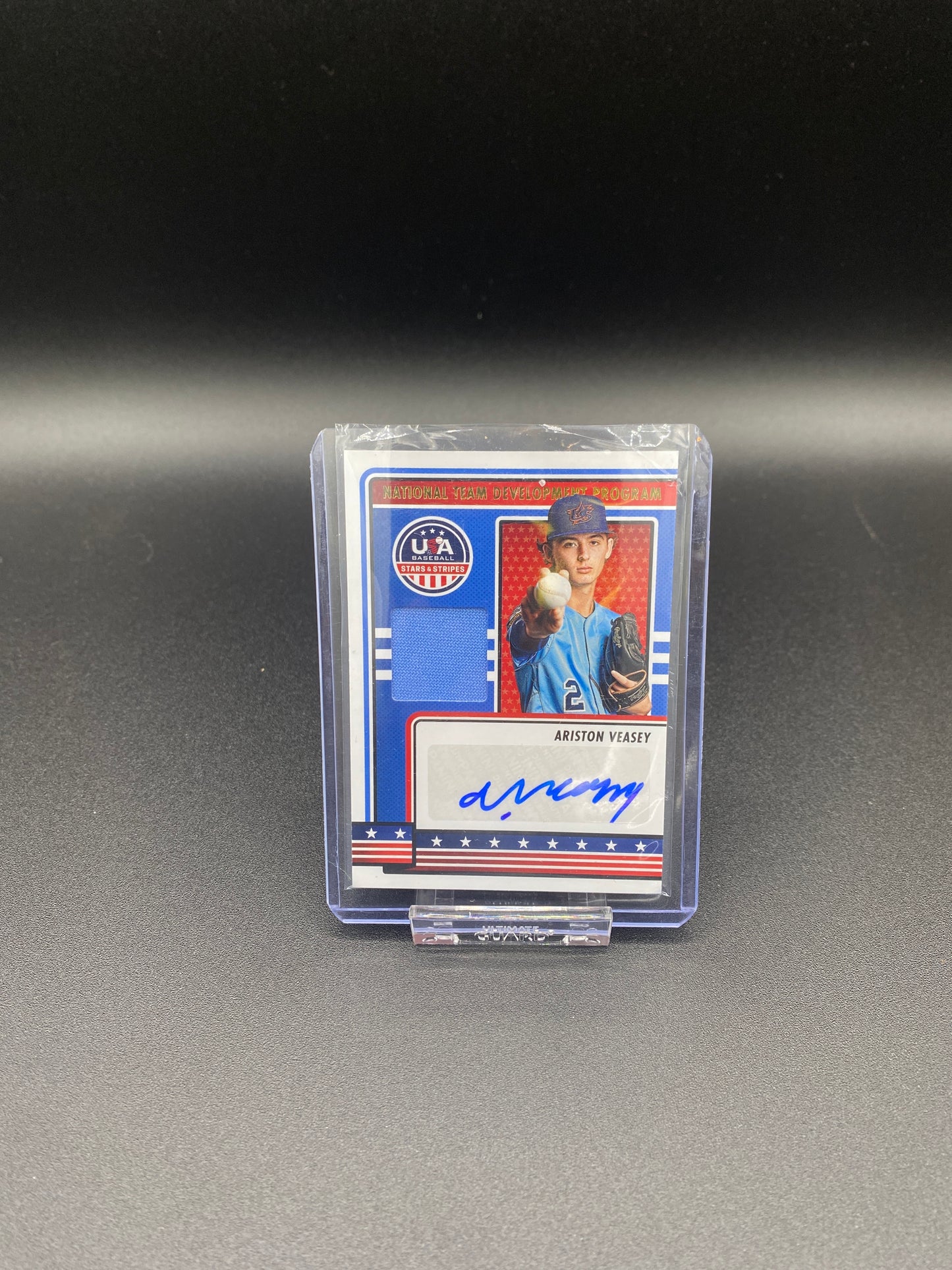 Ariston Veasey USA Baseball Stars and Stripes Jersey Relic Autograph