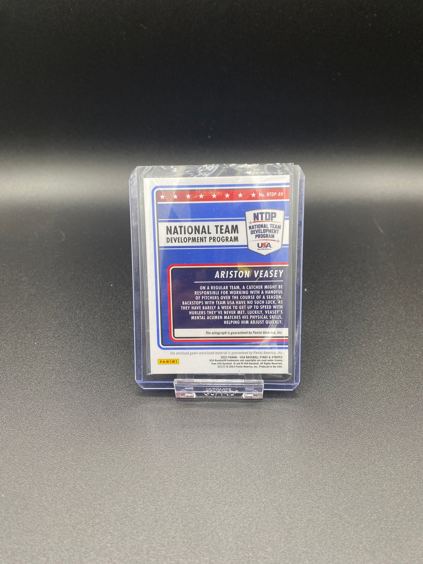 Ariston Veasey USA Baseball Stars and Stripes Jersey Relic Autograph