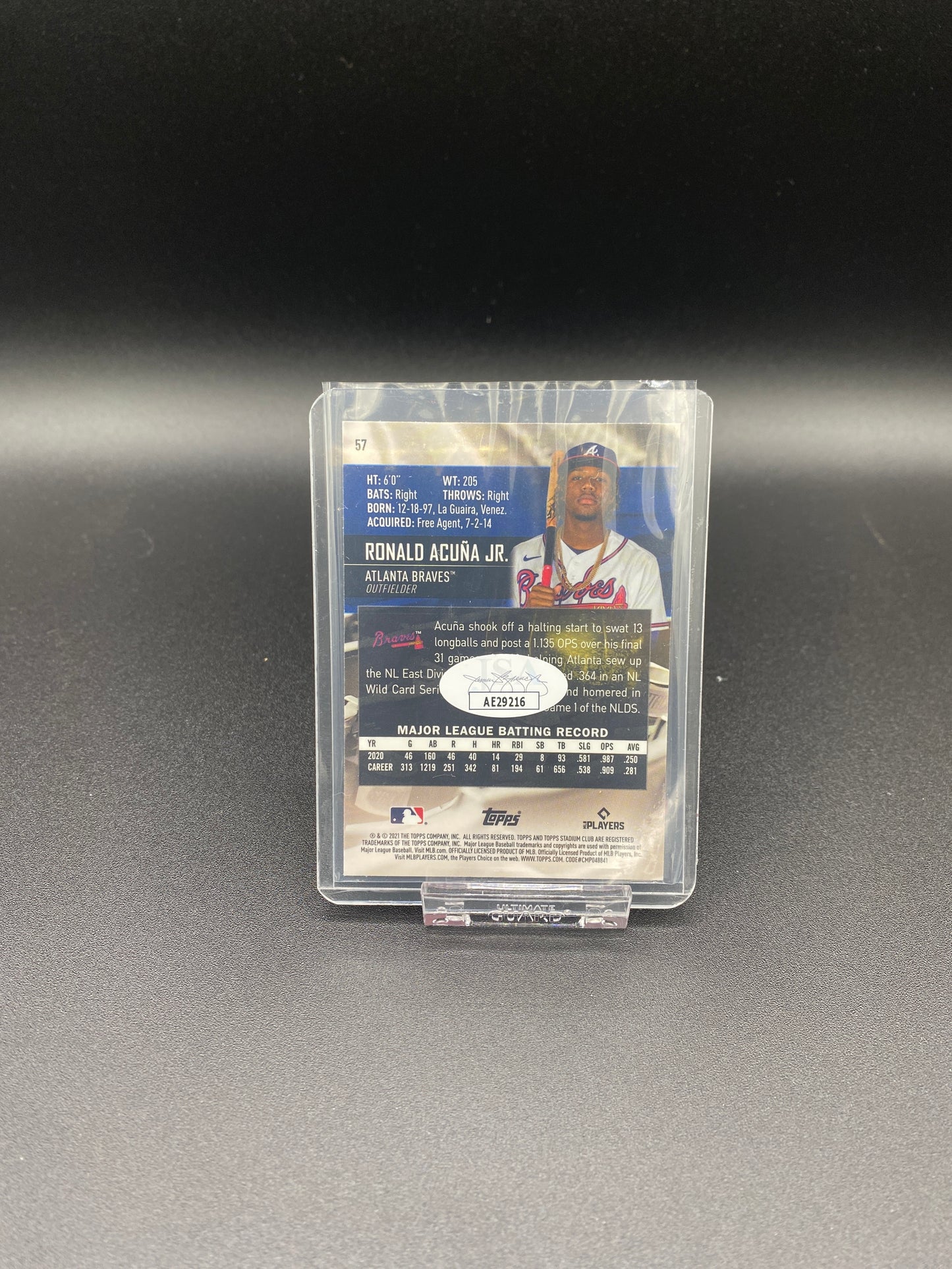 Ronald Acuna Jr Topps Stadium Club Autograph