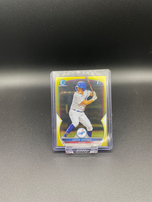 Logan Wagner 1st Bowman Chrome Yellow Refactor 26/75