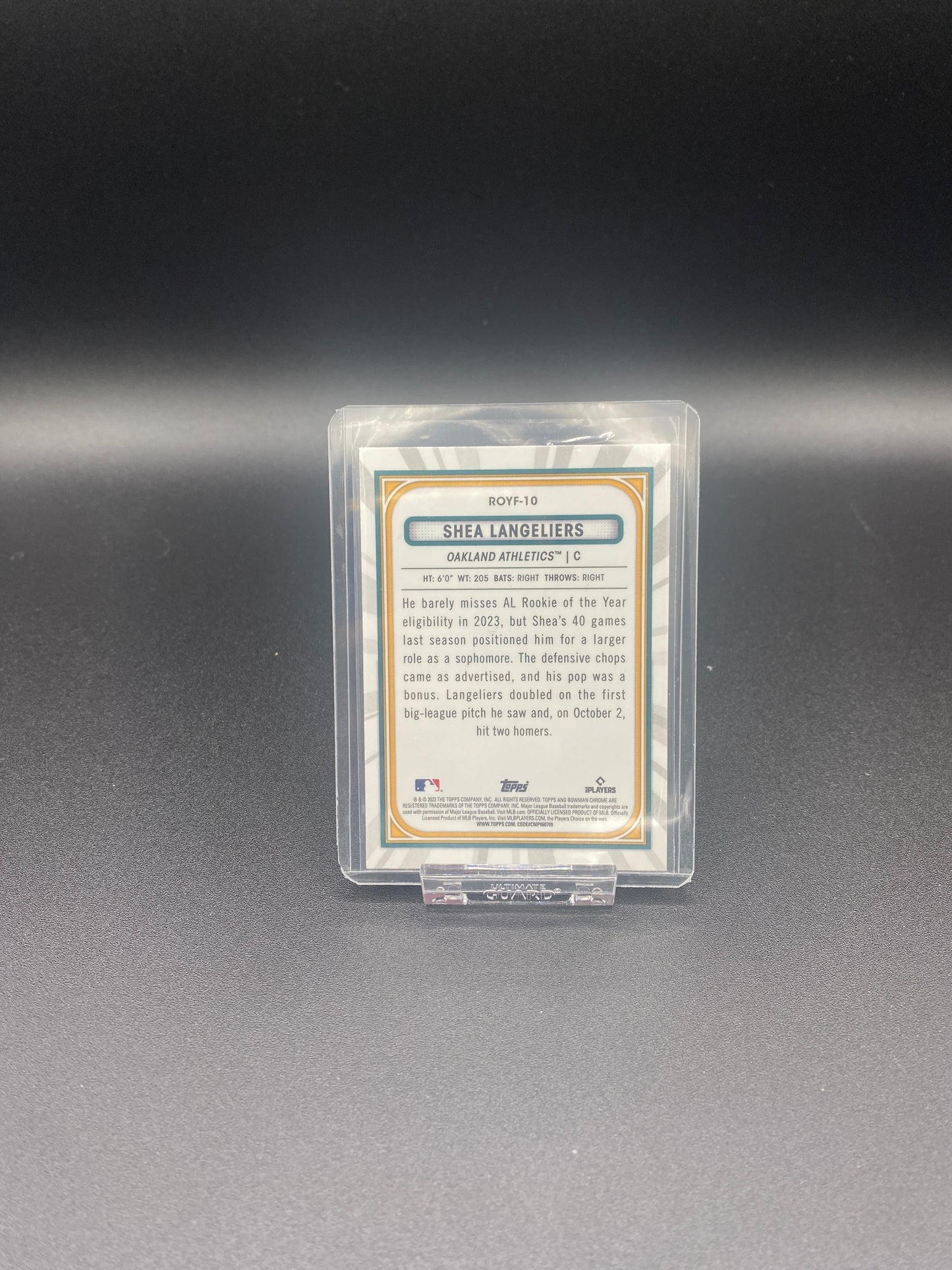 Shea Langeliers Bowman Chrome Rookie of the Year Favorites RC