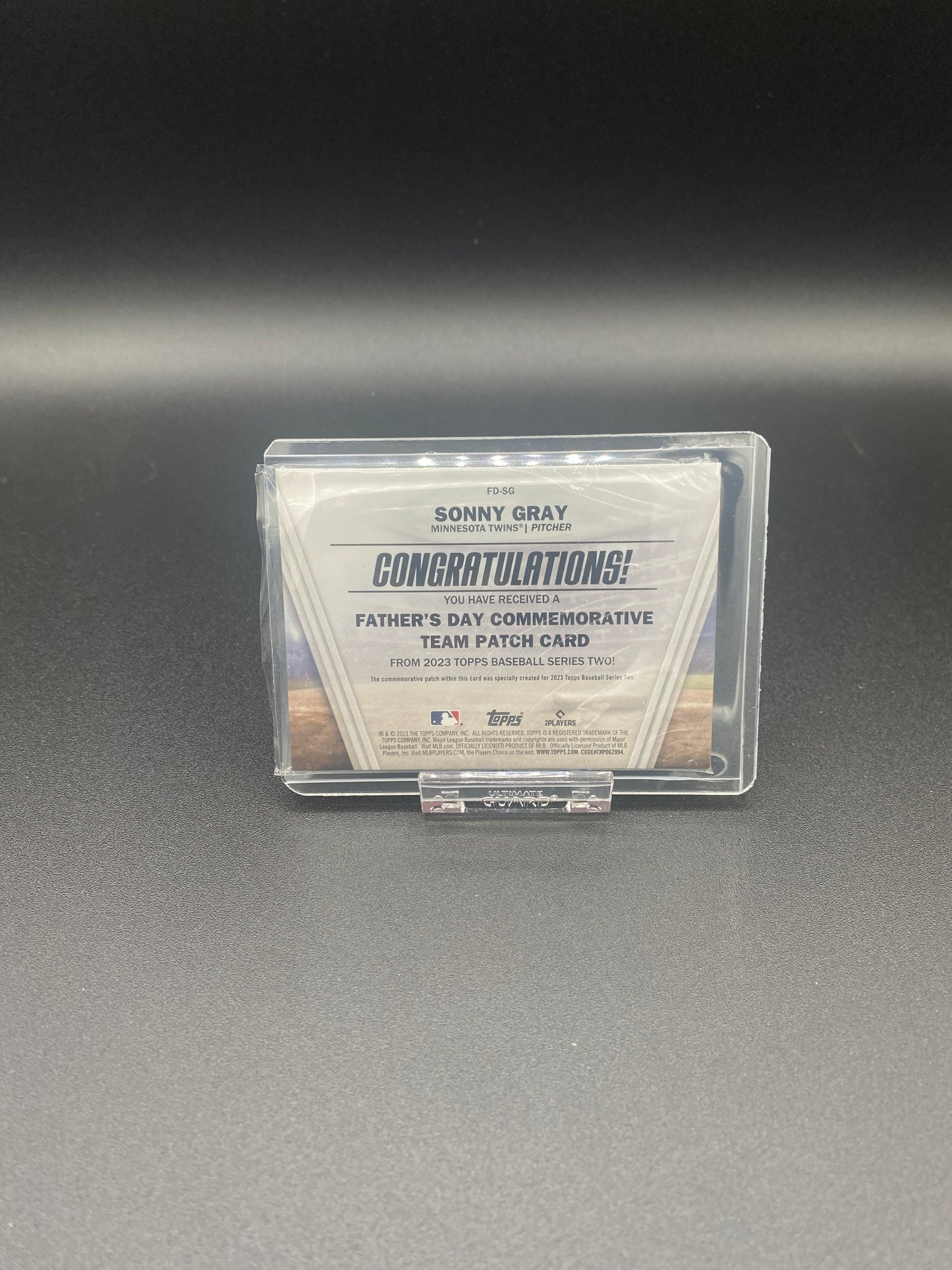 Sonny Gray Topps Fathers Day Commemorative Team Patch