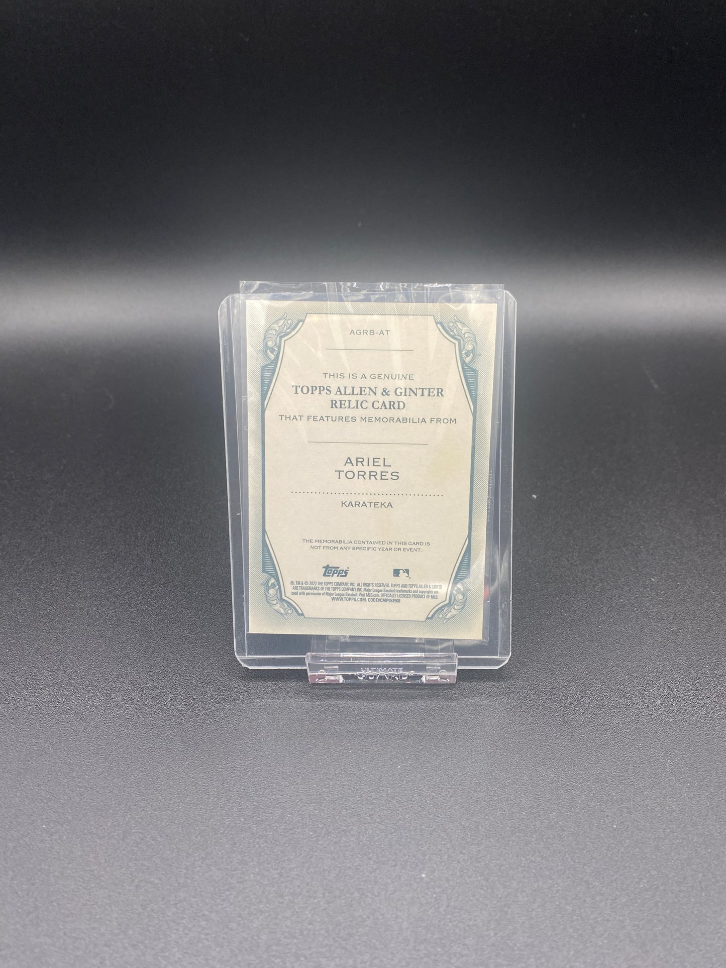 Ariel Torres Topps 2022 Allen & Ginter Game Used Jersey Relic