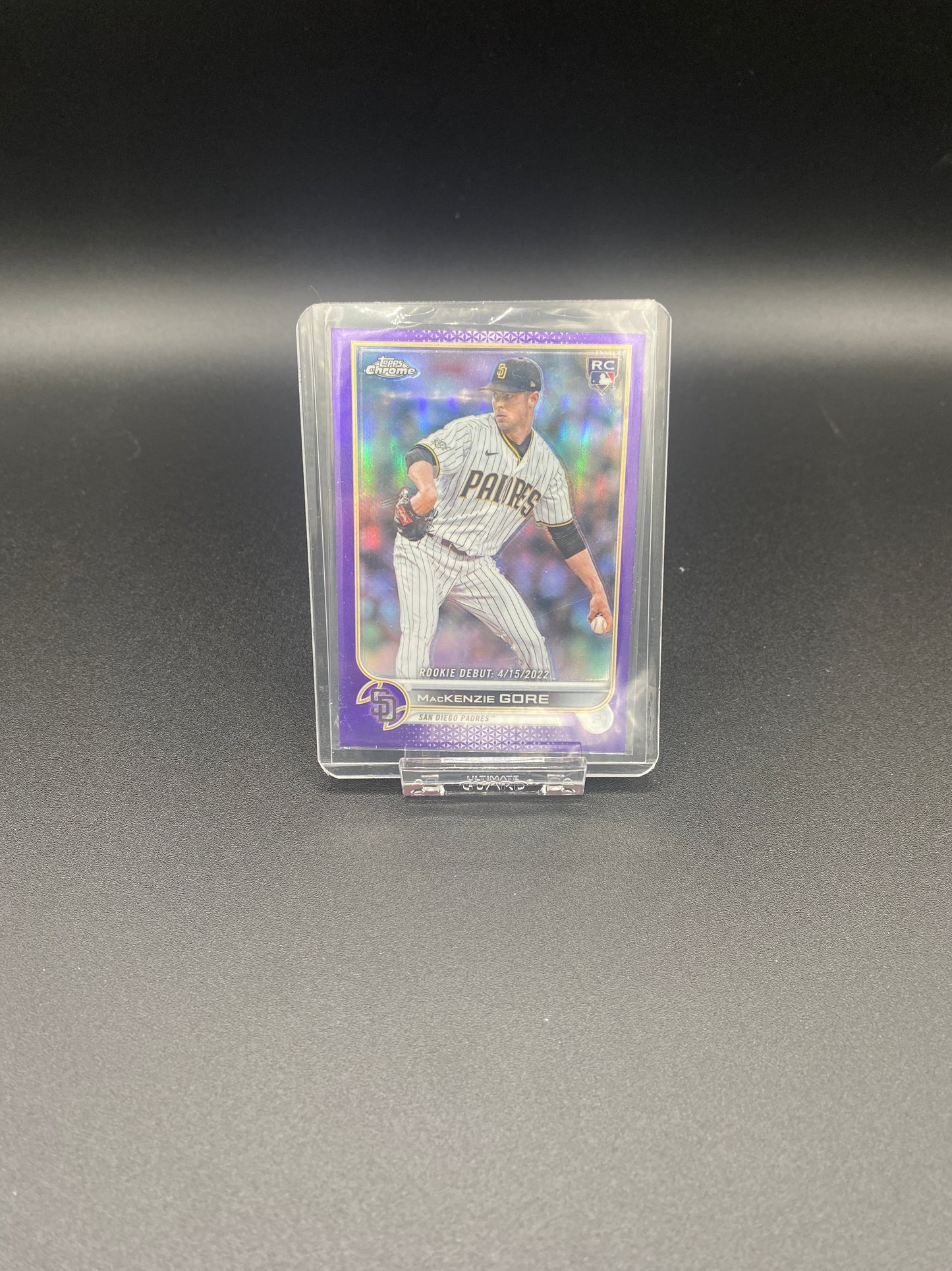 Mackenzie Gore Topps Chrome Purple Rookie Card