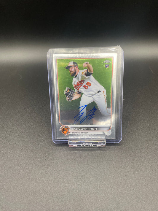 Zac Lowther Topps Chrome Rookie Autograph