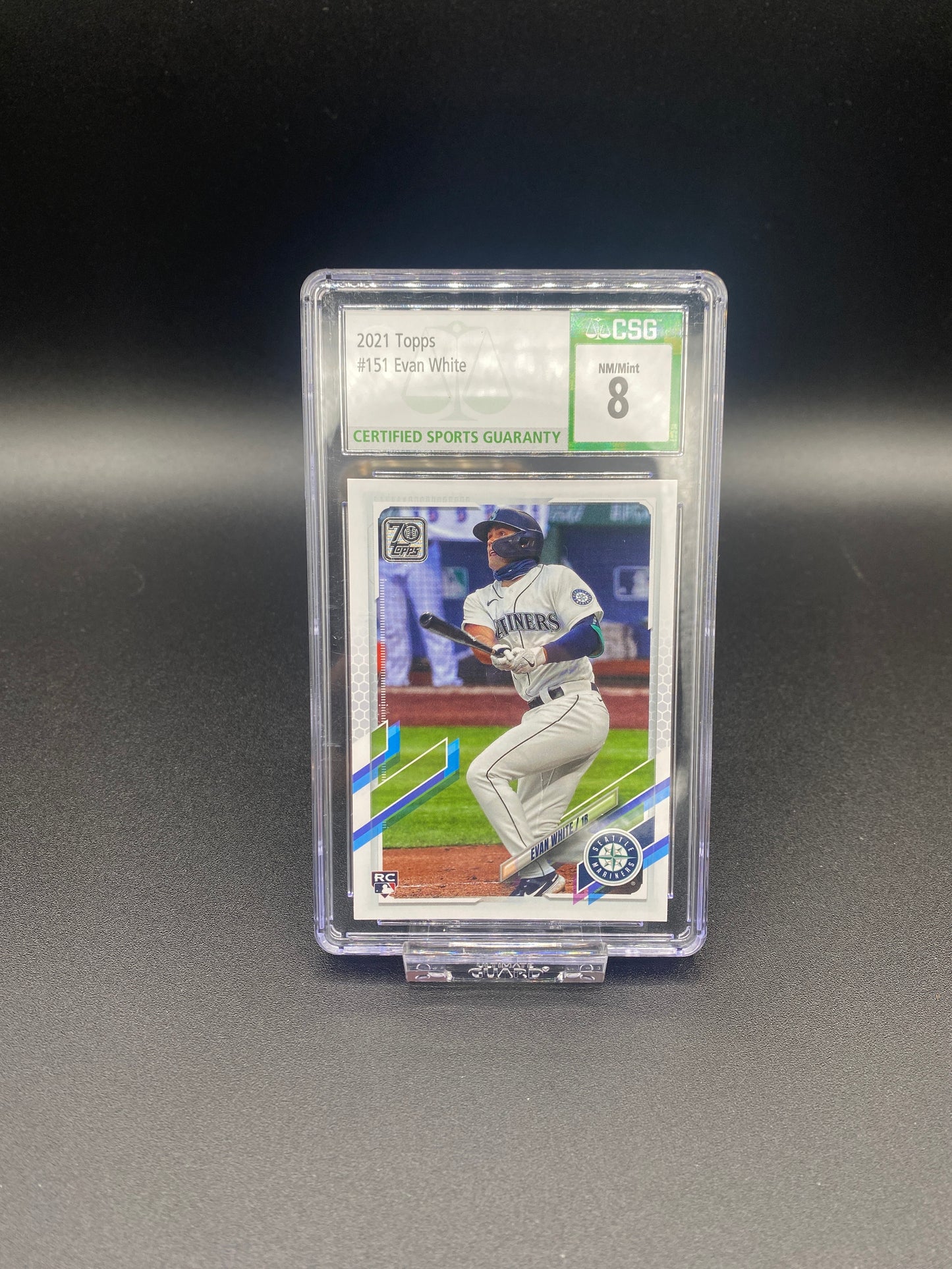 Evan White Topps 2021 Rookie Card CSG NM/Mint 8