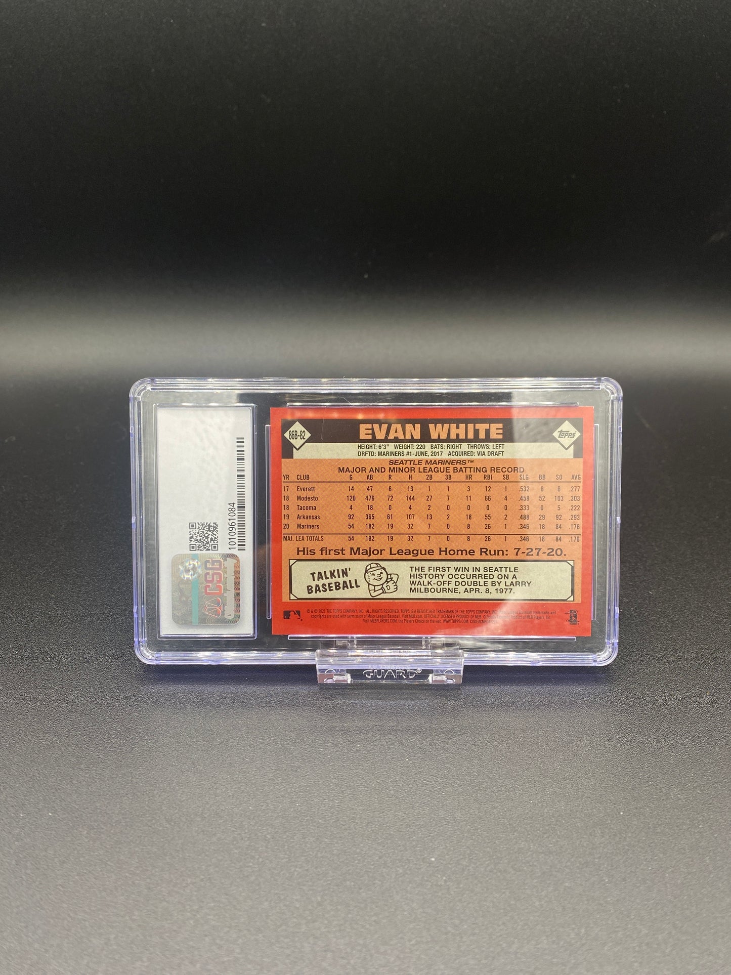 Evan White '86 Topps Rookie Card SGC Mint 9