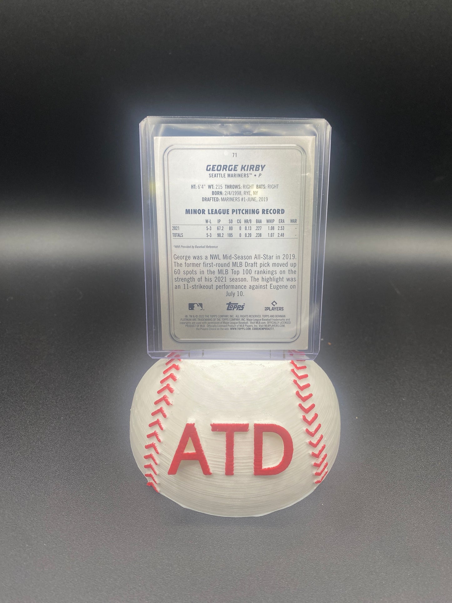 George Kirby Bowman Platinum Rookie Card 72/299