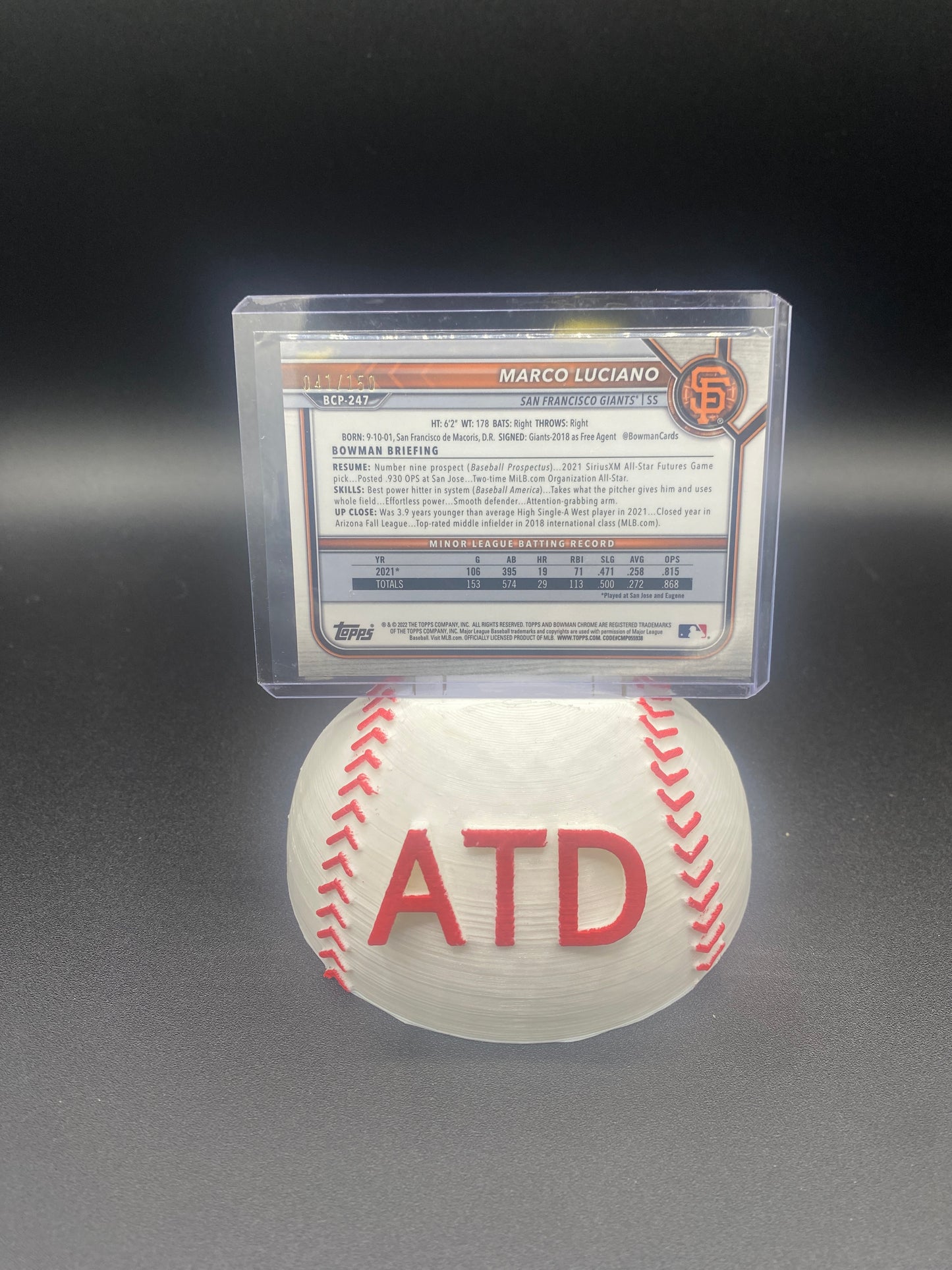 Marco Luciano Bowman Chrome Blue Parallel 41/150