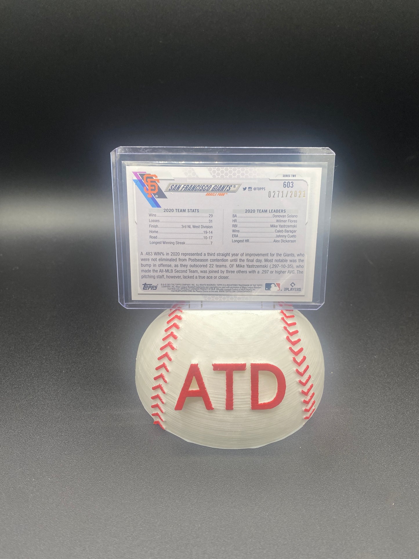 San Francisco Giants 2021 Team Card Gold 271/2021