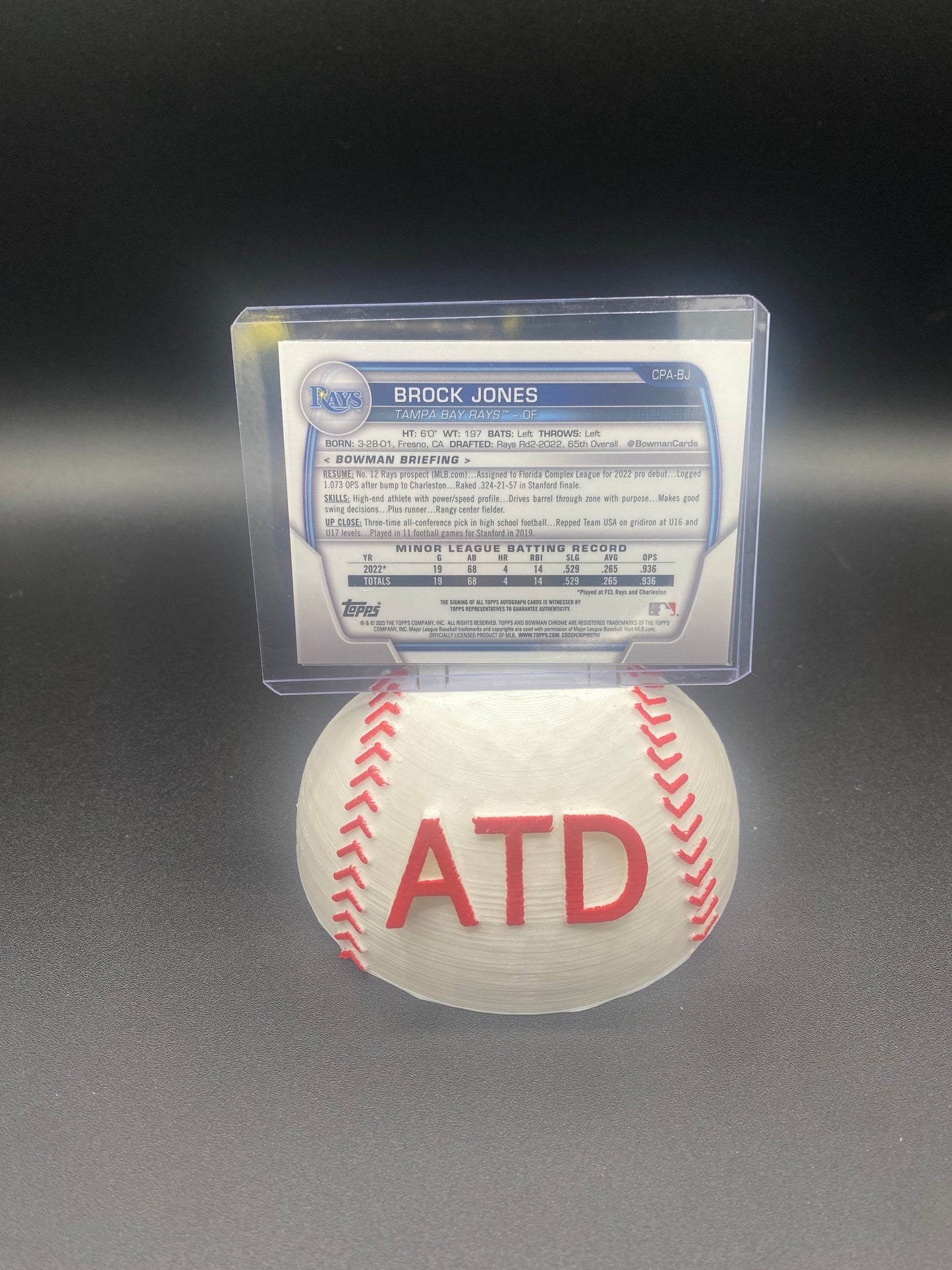 Brock Jones 1st Bowman Chrome Autograph