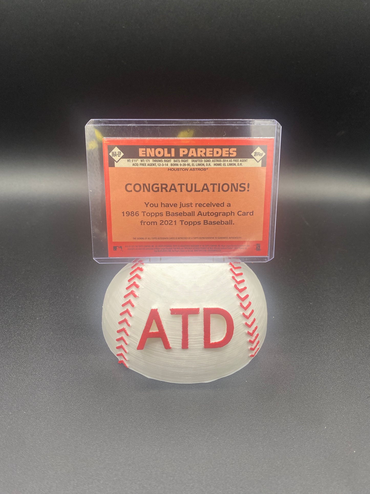 Enoli Paredes Topps 35th Anniversary Rookie Card Autograph