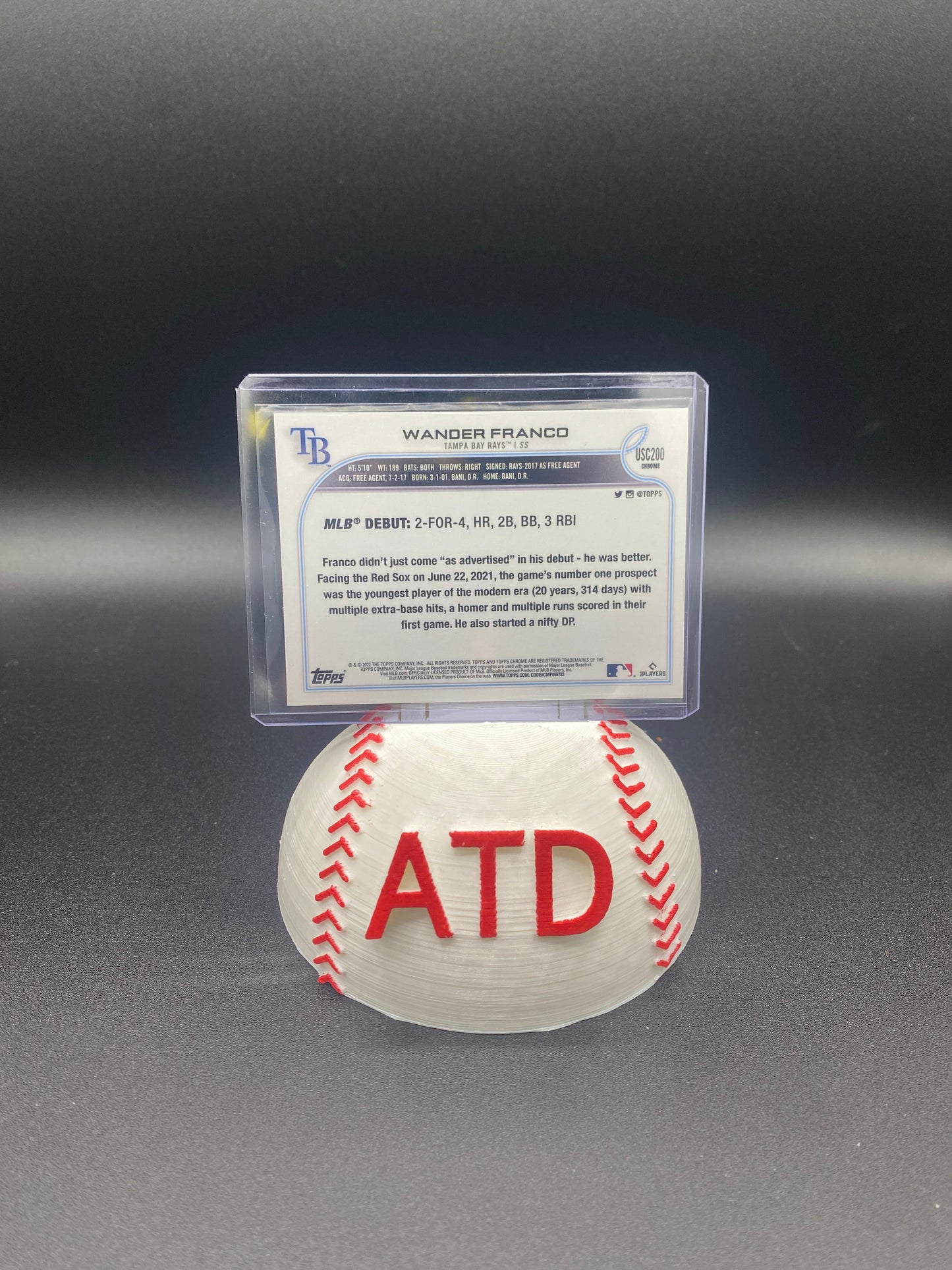 Wander Franco Topps Chrome Gold Trophy Rookie Card