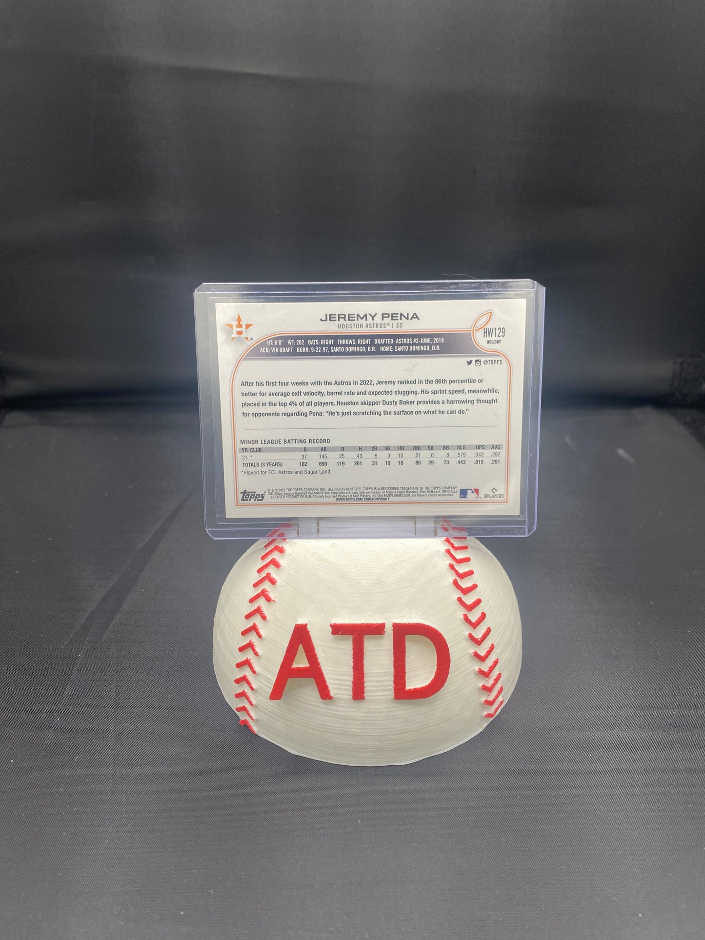 Jeremy Pena Holliday Edition Rookie Card