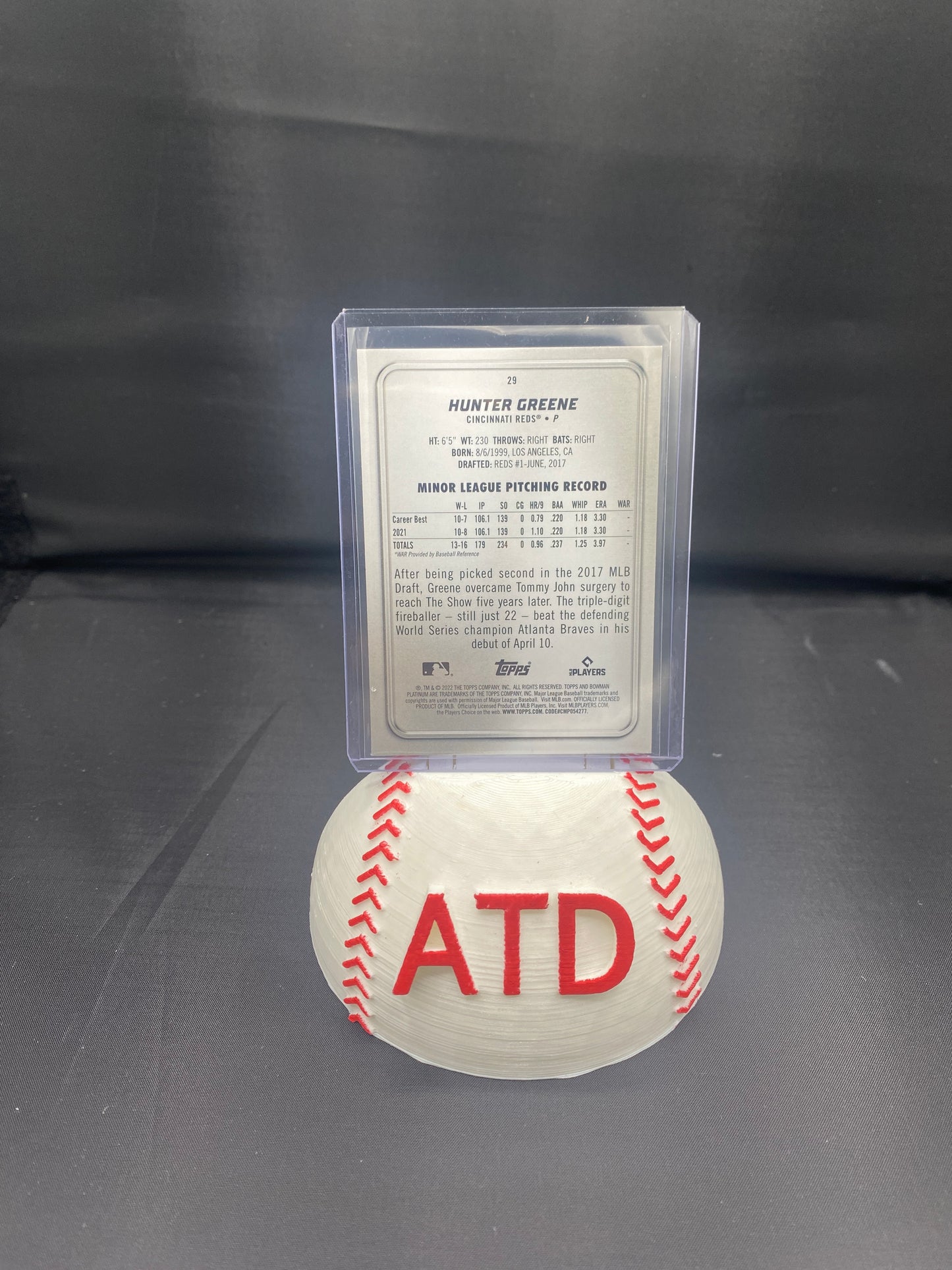 Hunter Greene Bowman Platinum Rookie Card