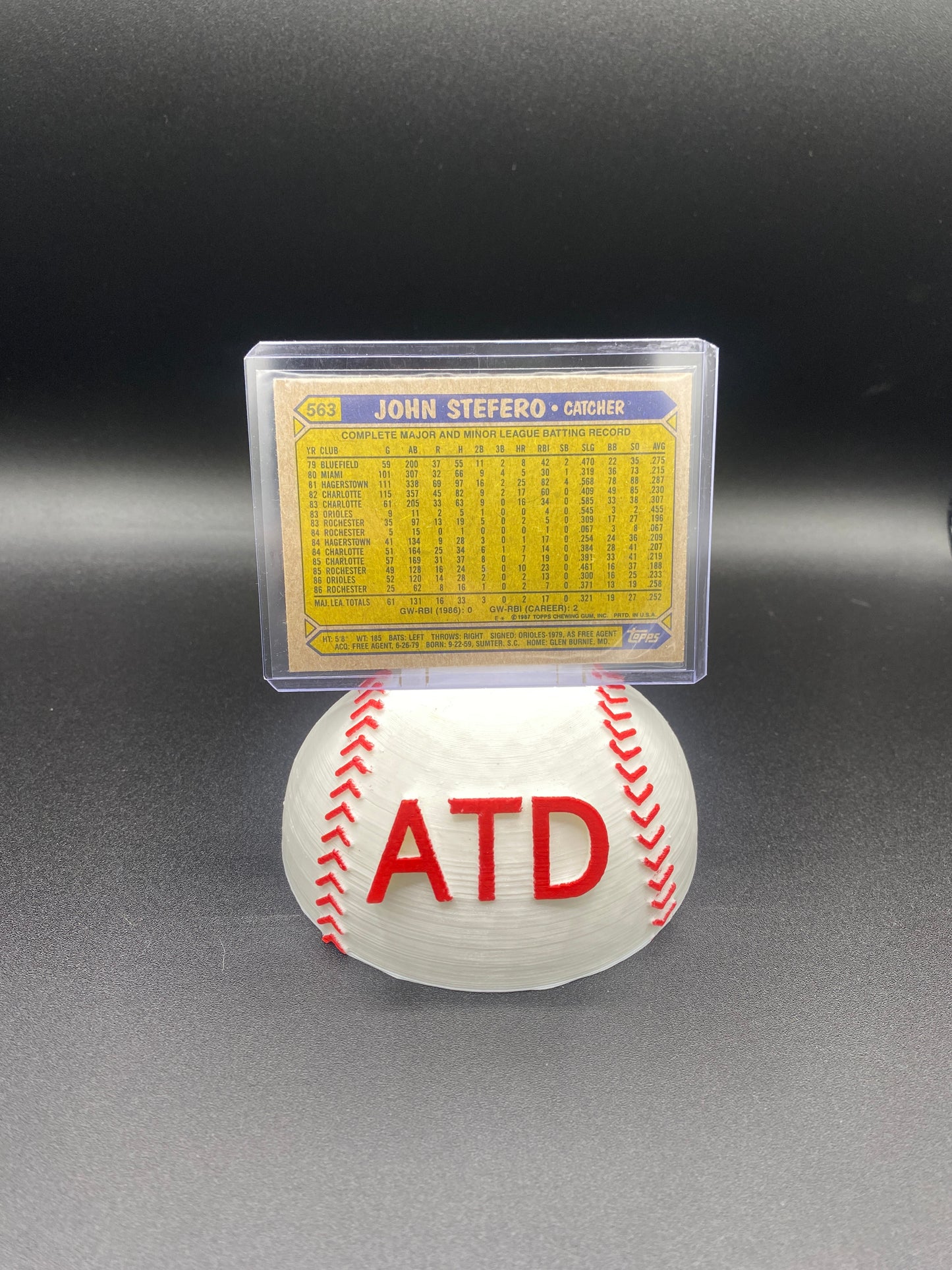 John Stefero Topps 1987 Autograph