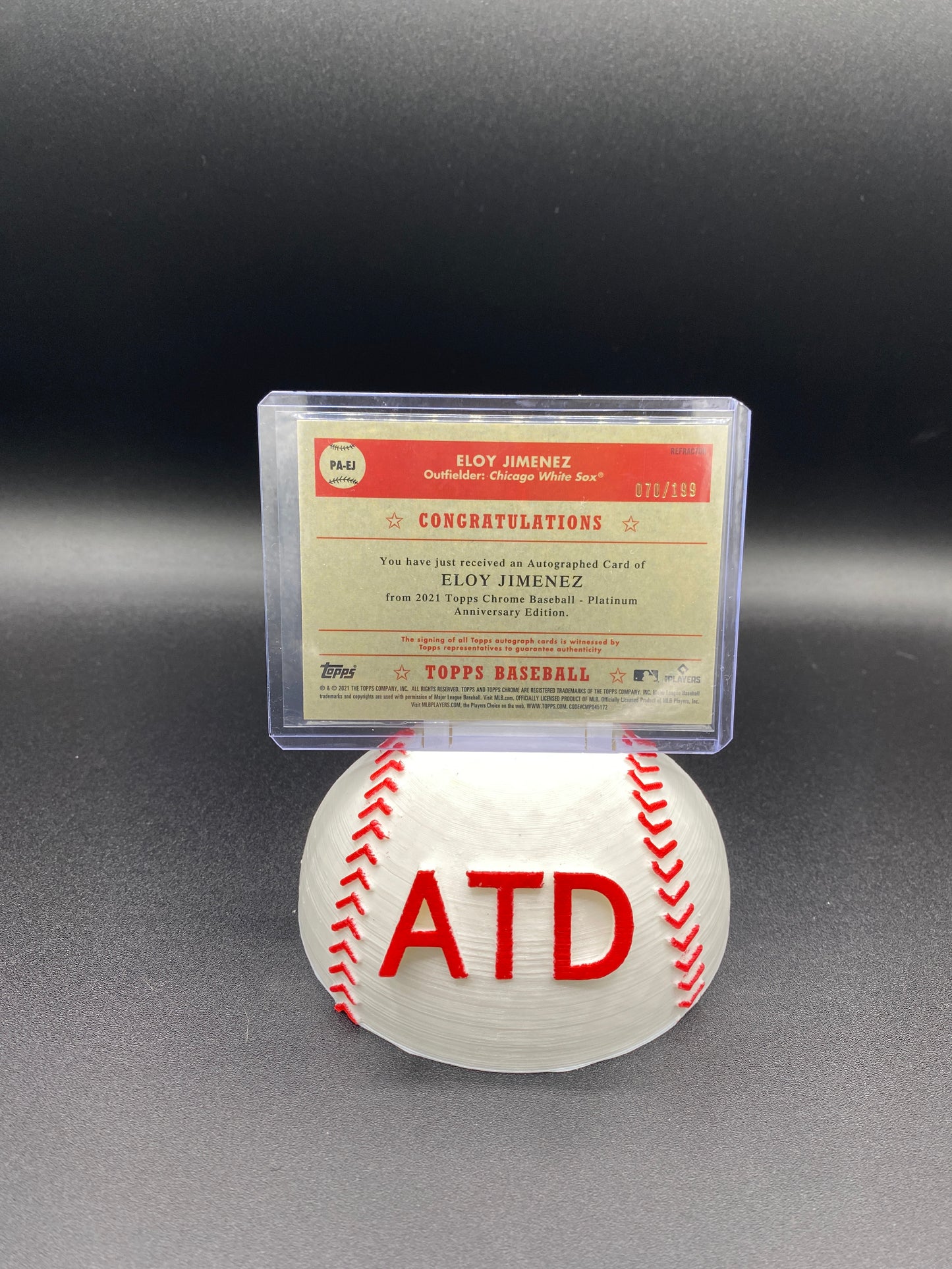 Eloy Jimenez Topps Chrome Anniversary Autograph 70/199