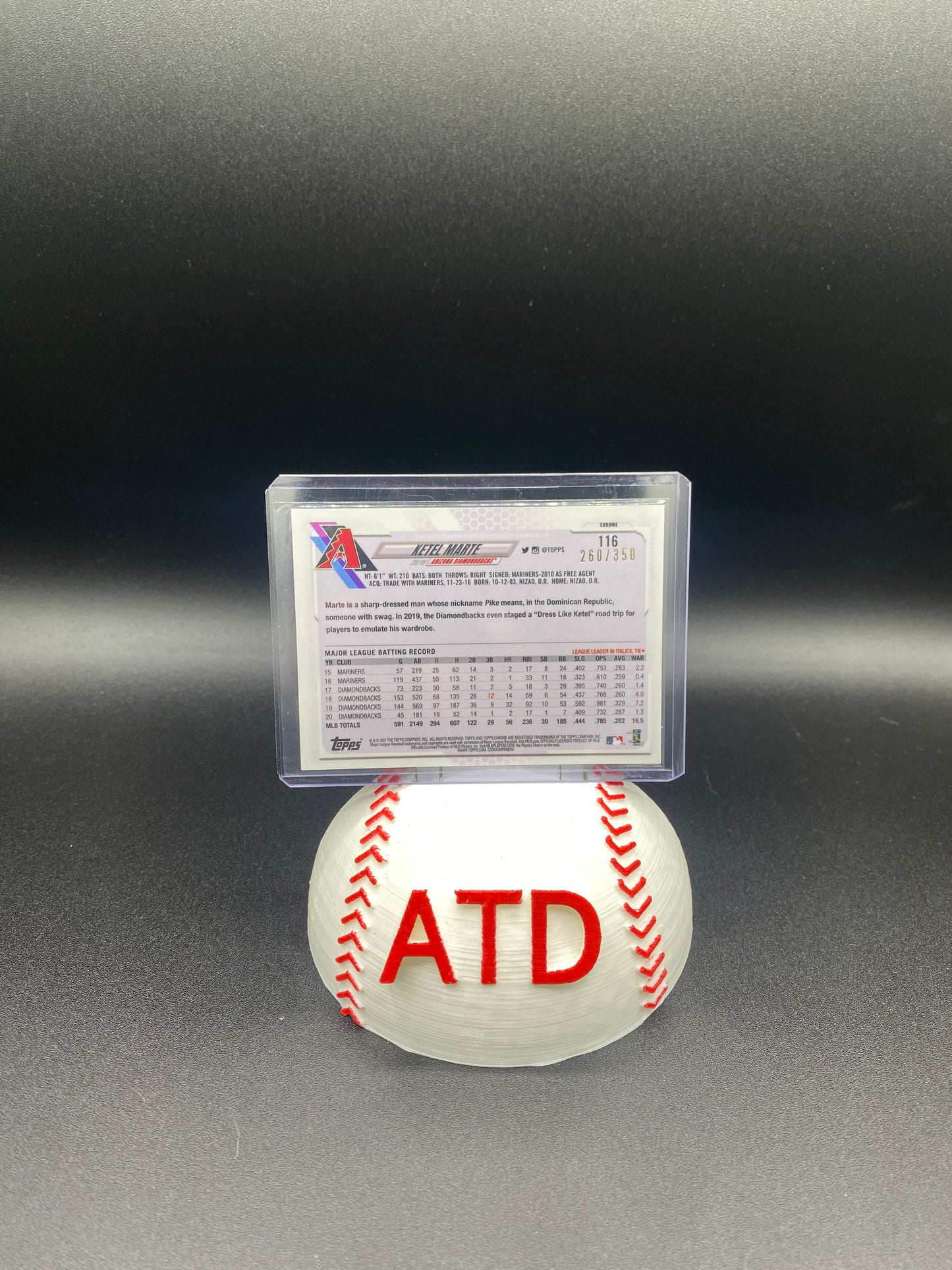 Ketel Marte Topps Chrome Pink Speckle 260/350