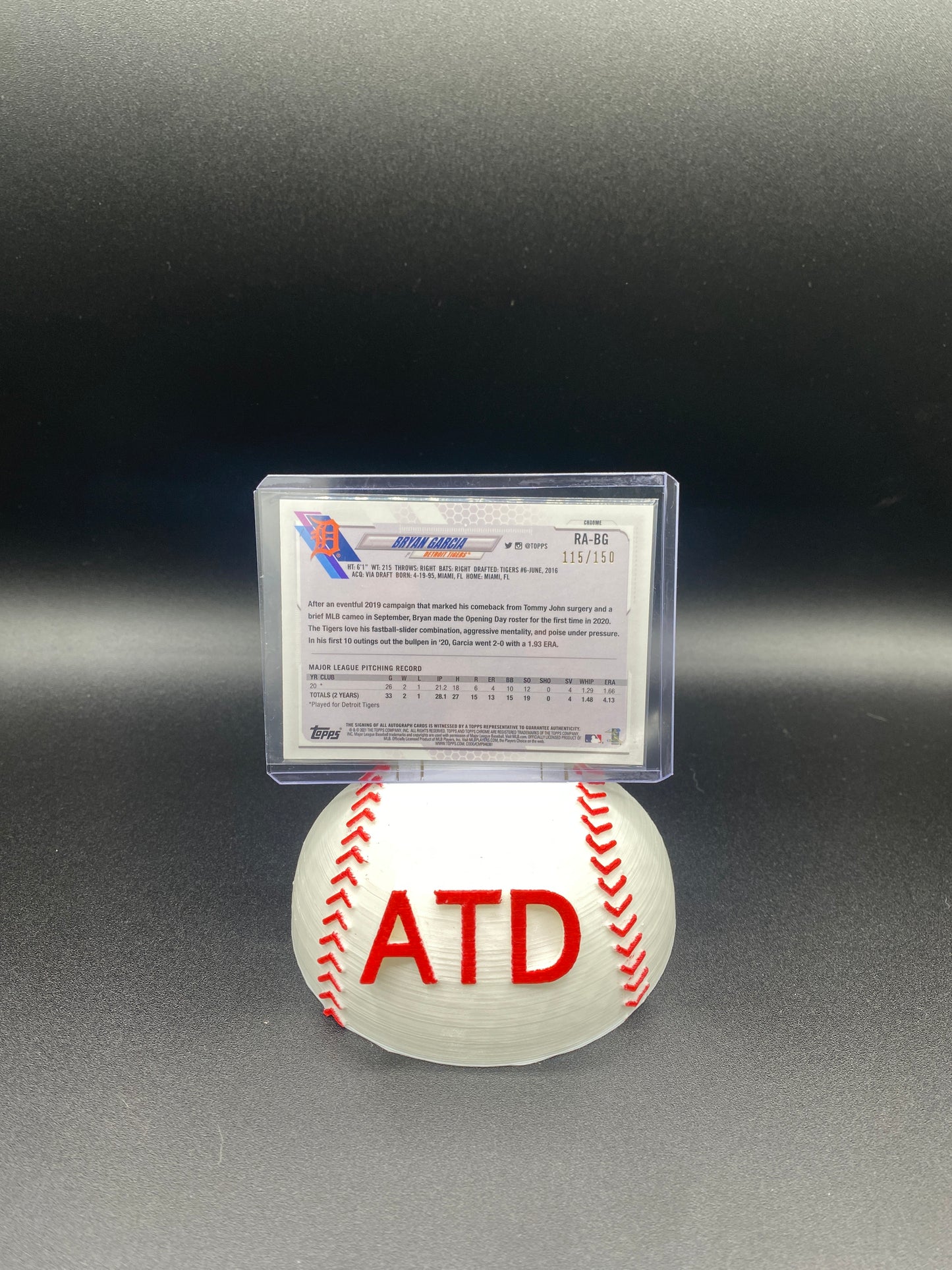 Bryan Garcia Topps Chrome Blue Rookie Autograph 115/150