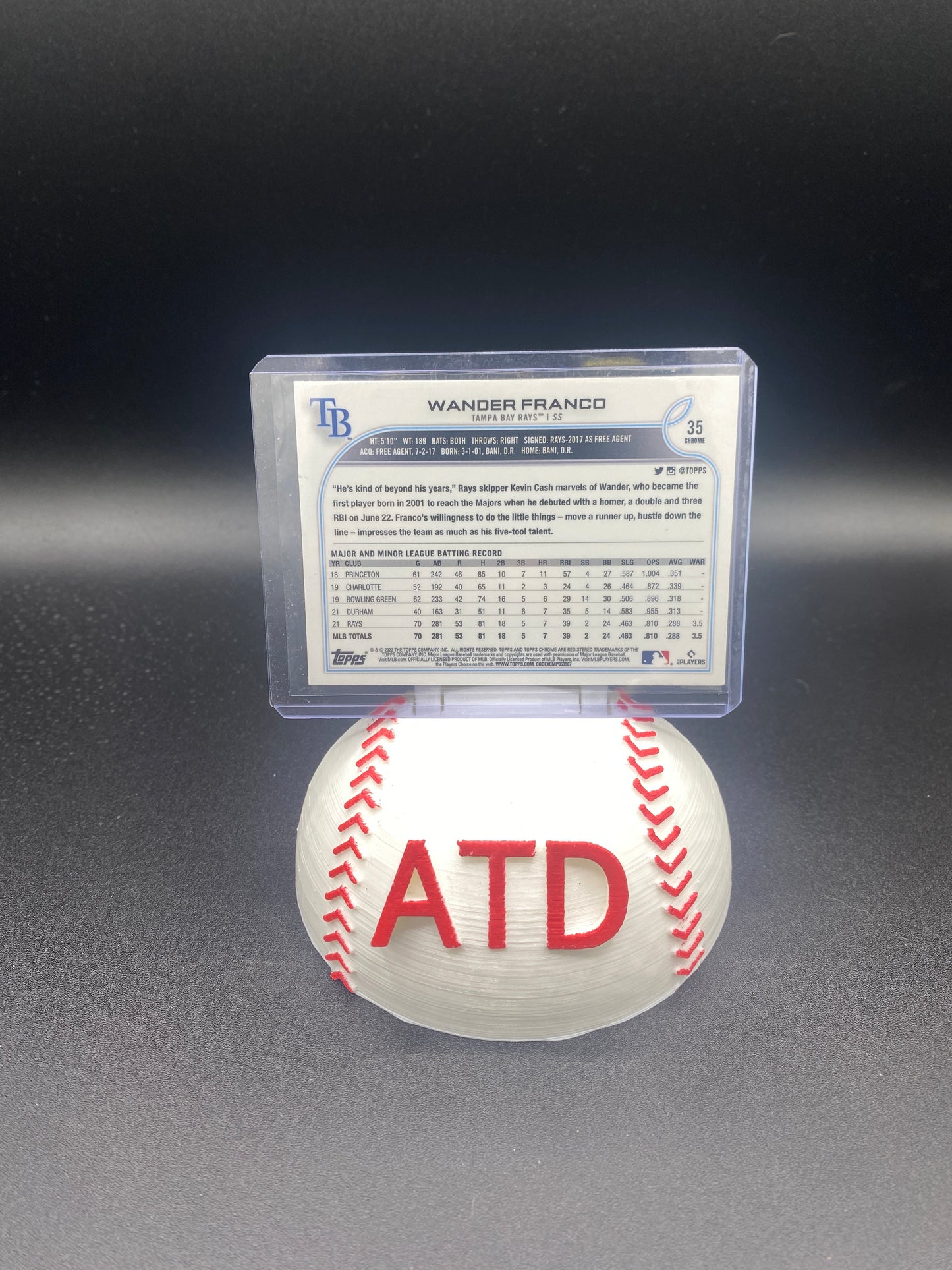 Wander Franco Topps Chrome Gold Trophy Rookie Card