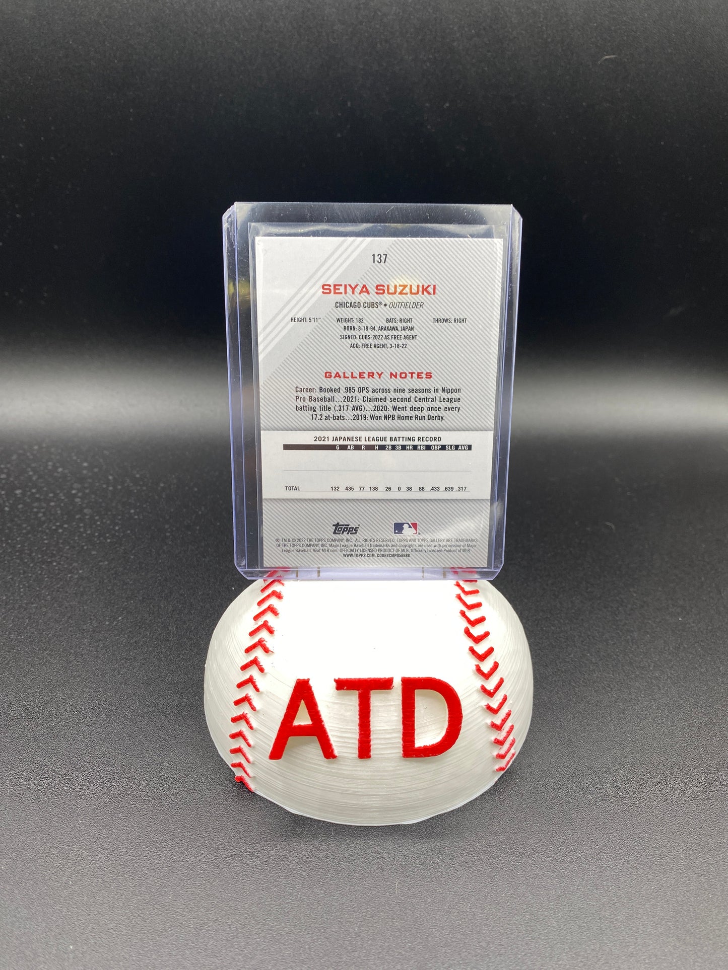 Seiya Suzuki Topps Gallery Rookie Card