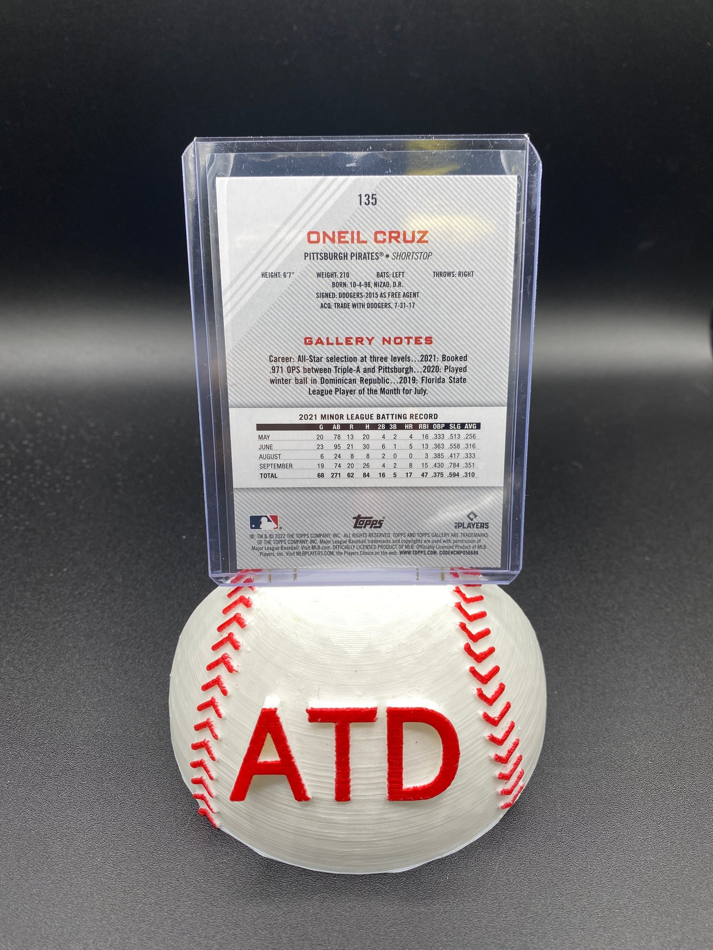 Oneil Cruz Topps Gallery Rookie Card