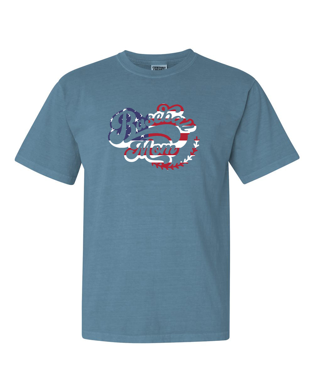 USA Baseball Mom - Comfort Colors Tee