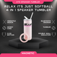 4 IN 1 SPEAKER TUMBLER