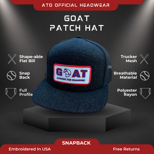 GOAT - 6 Panel Patch Hat