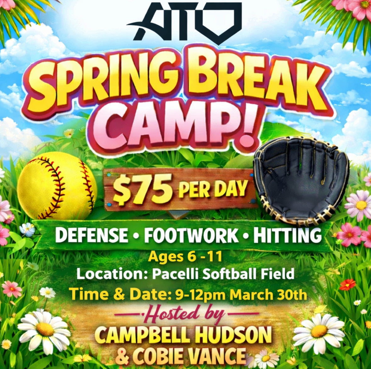 ATD Softball 6-11U Spring Break Camp