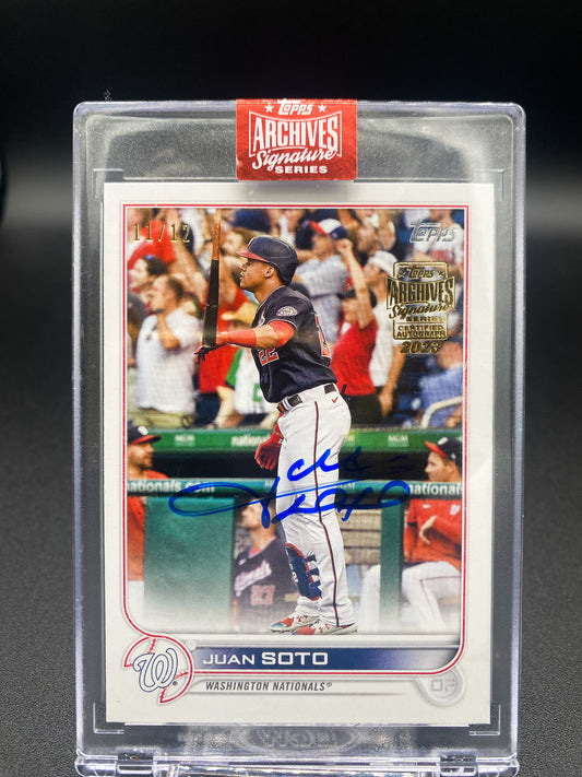 Juan Soto Topps Archives Signature Series 2023 Certified On Card Autograph 150