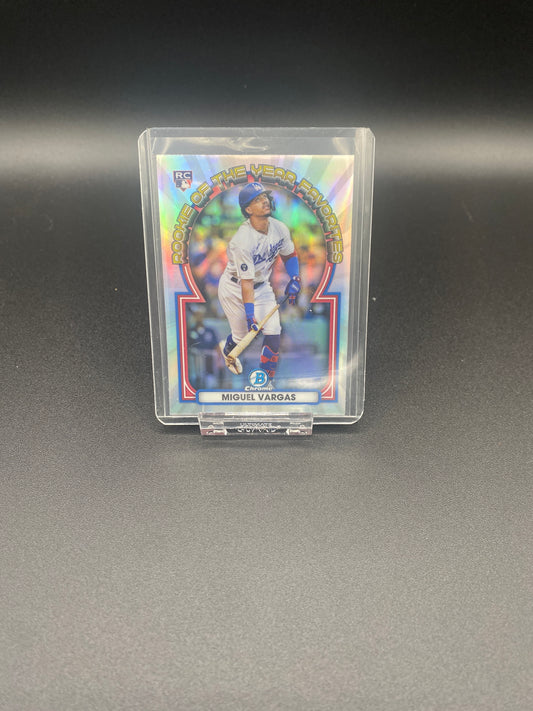Miguel Vargas Bowman Chrome Rookie of the Year Favorites RC