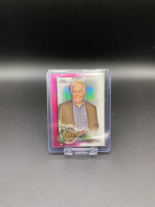 Martin Sheen Topps Chrome Allen & Ginter 2022 Pink Refactor 130/199