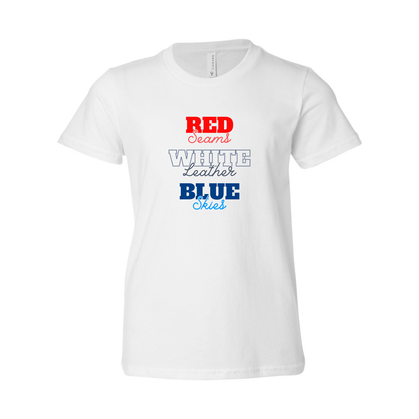 Red Seams, Blue Skies - Youth Cotton Tee